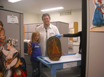 Caitlyn and Uncle Jerry at the D.A.R. Museum in D.C.