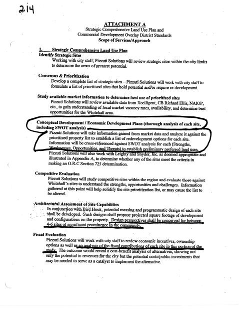 Ord. authorizing Strategic Land Use (2006) Attachment 'A'